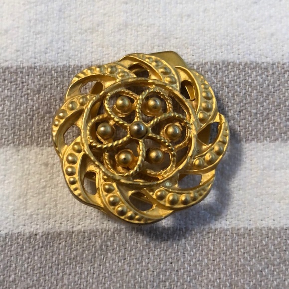 Vintage Scarf Ring Gold - Picture 1 of 4